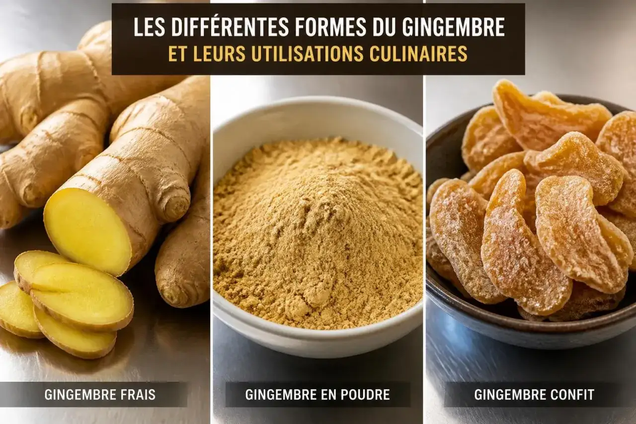 Gingembre frais, en poudre et confit : d&eacute;couvrez comment consommer le gingembre sous toutes ses formes pour relever vos plats.