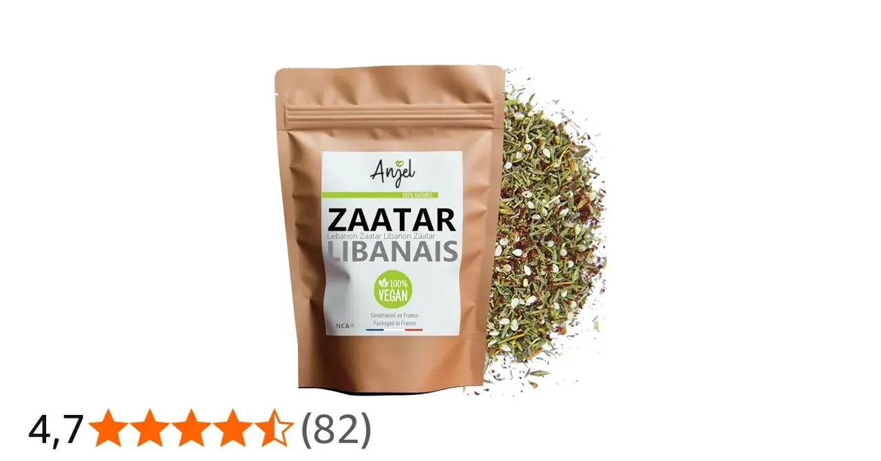 Un sachet de Zaatar Libanais Anjel, 100% naturel et vegan. Parfait pour une recette authentique.